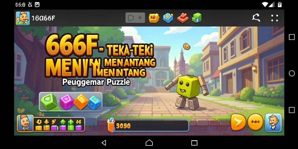 Screenshot gameplay menunjukkan tantangan puzzle yang menarik dan berwarna.