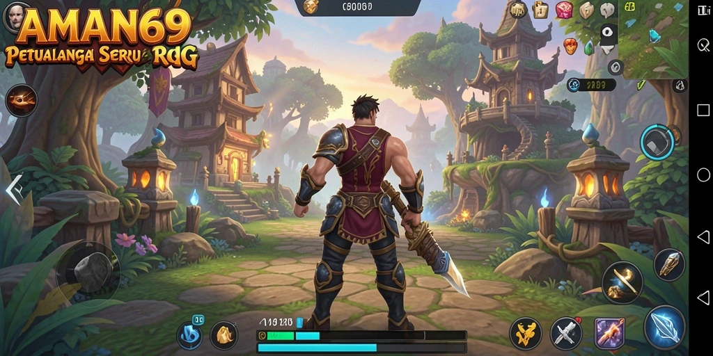 Tampilan luar biasa dari gameplay RPG AMAN69 yang menarik.
