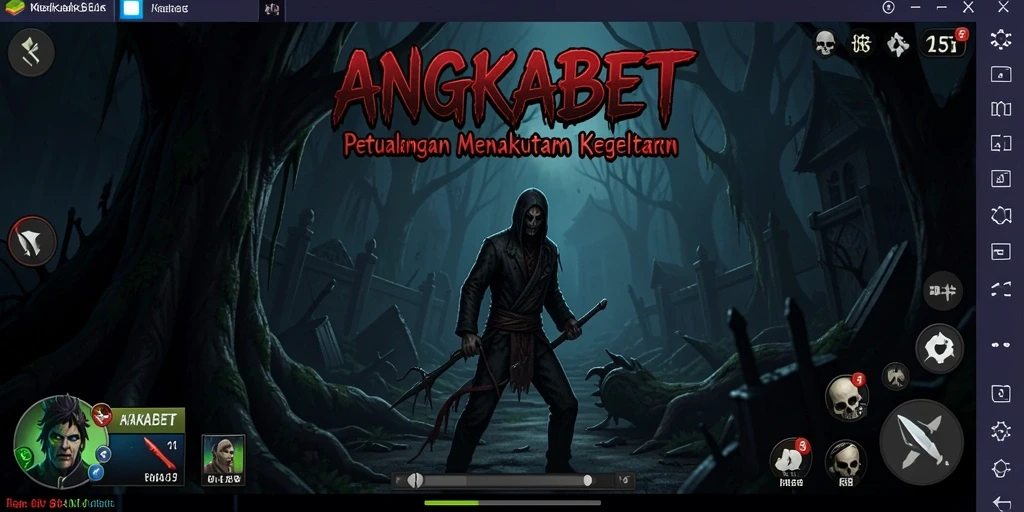 Screenshot ANGKABET menampilkan suasana kegelapan yang menegangkan.
