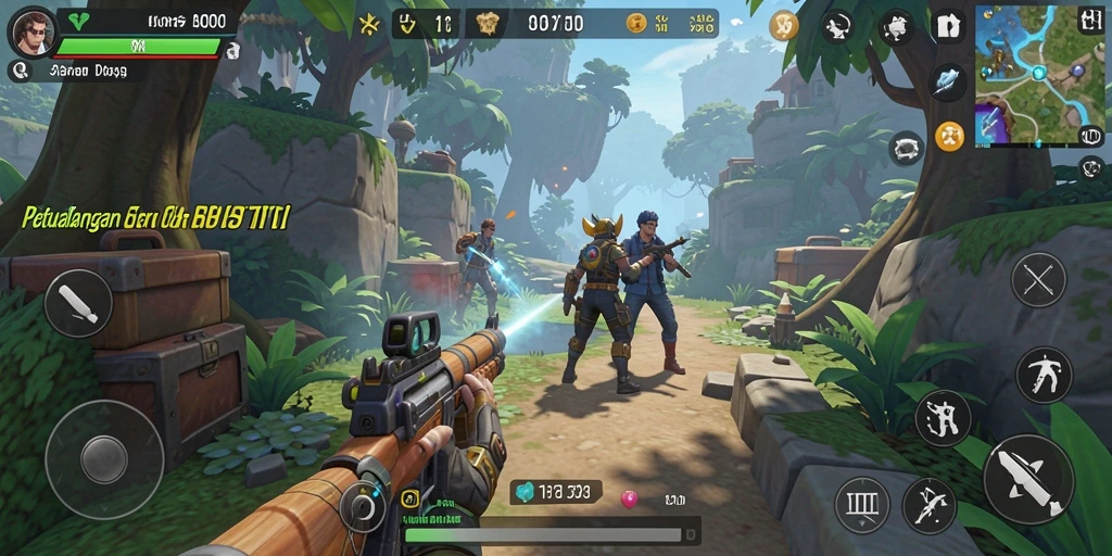 Screenshot menunjukkan aksi seru gameplay TPS yang mendebarkan.