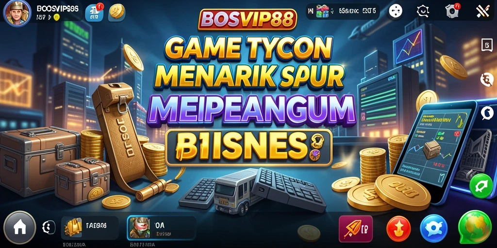 Tampilan gameplay yang menarik dari BOSVIP88 dengan elemen Tycoon.