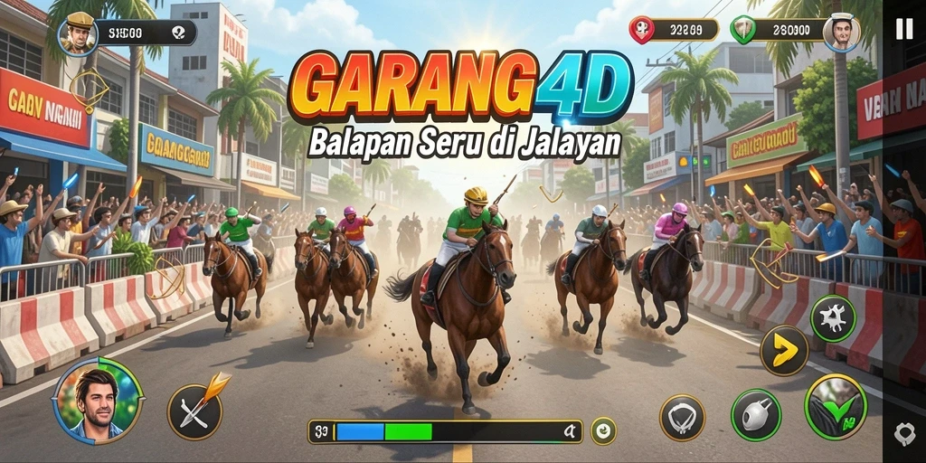 Tampilan gameplay GARANG4D yang mendebarkan dan penuh aksi balapan.