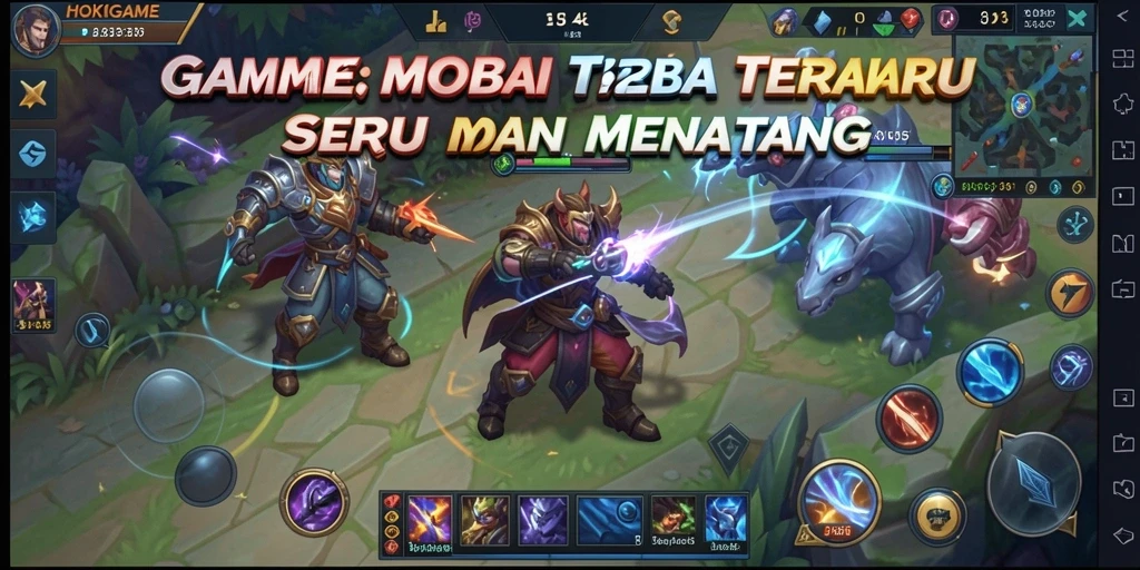 Tampilan gameplay seru dengan strategi tim dalam HOKIGAME.