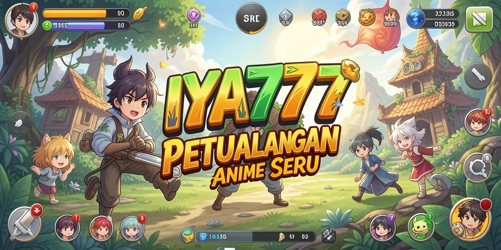 Screenshot utama IYA777 menampilkan karakter Anime dalam aksi seru.