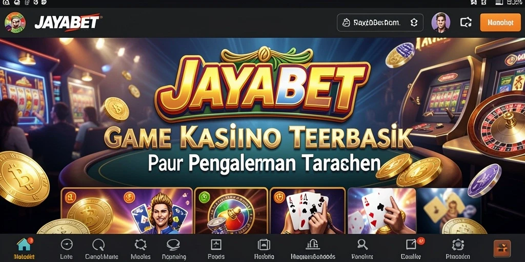 Tampilan mendebarkan dari permainan Kasino di JAYABET.