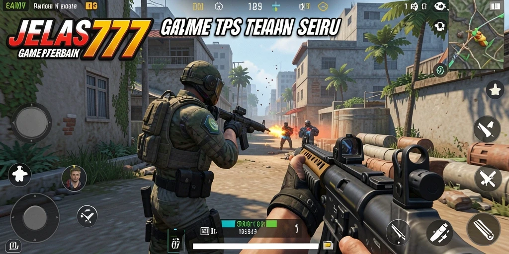 Tampilan gameplay mendebarkan dari JELAS777 dengan aksi tembak-menembak yang intens.