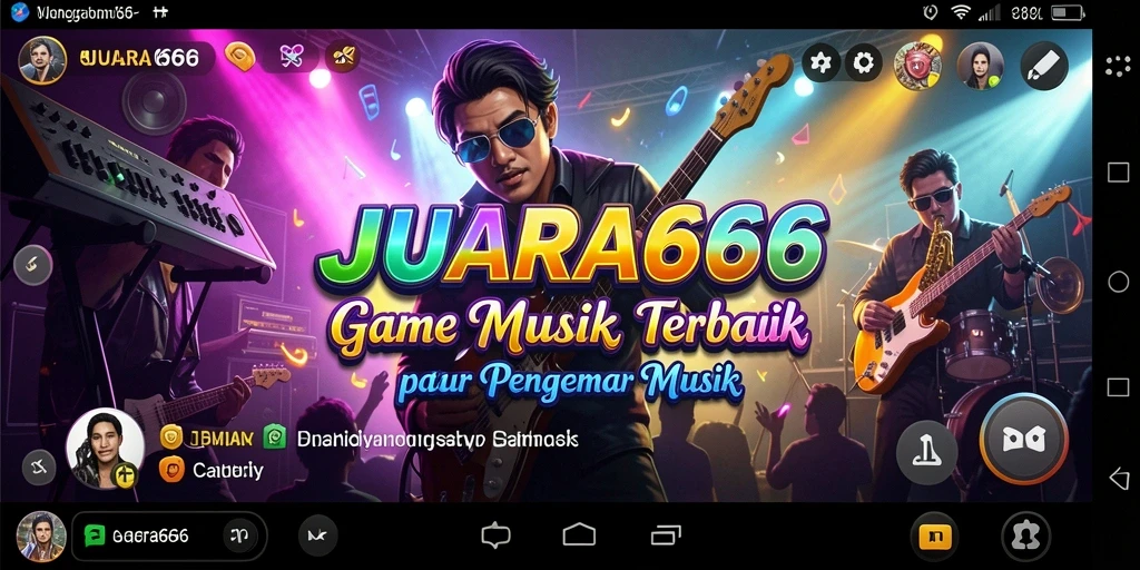 Tampilan antarmuka JUARA666 dengan gameplay musik yang menarik.
