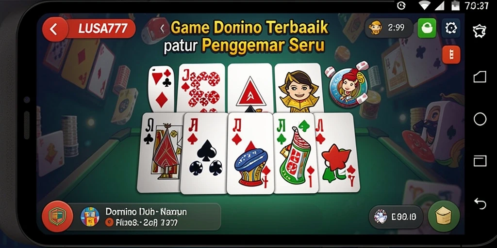 Tampilan menarik gameplay Domino di LUSA777 dengan banyak pemain.