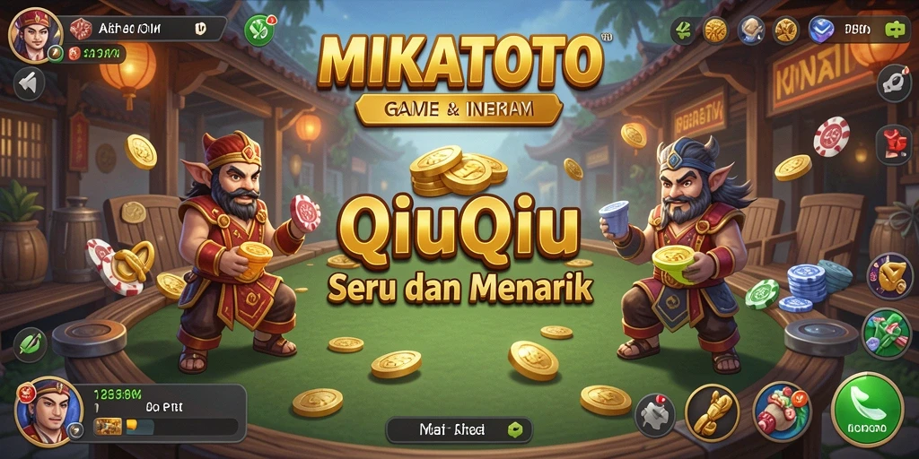 Tampilan gameplay QiuQiu yang seru di MIKATOTO.