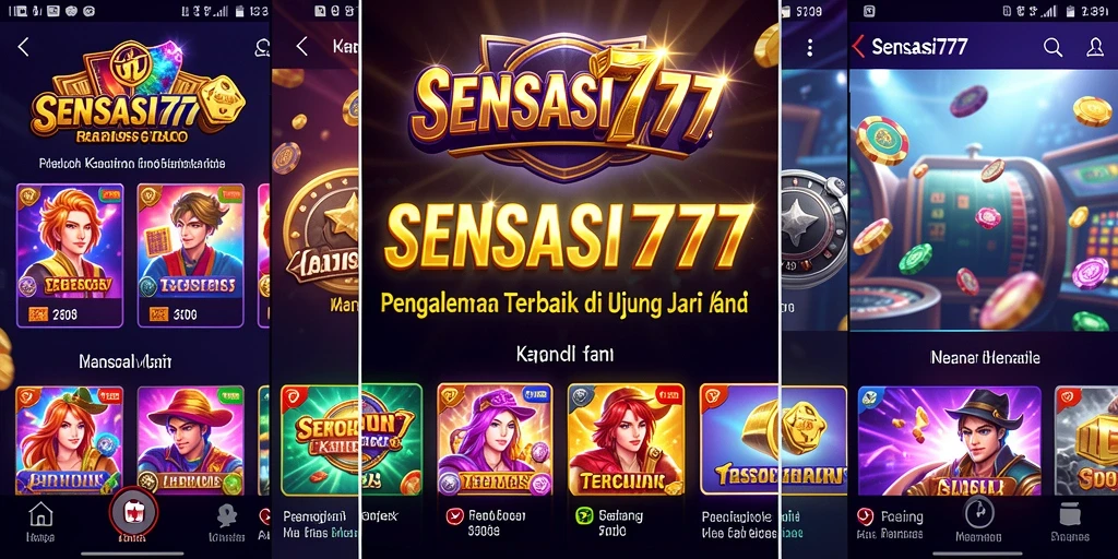 Screenshot utama SENSASI777 menampilkan pengalaman bermain Kasino yang mendebarkan.
