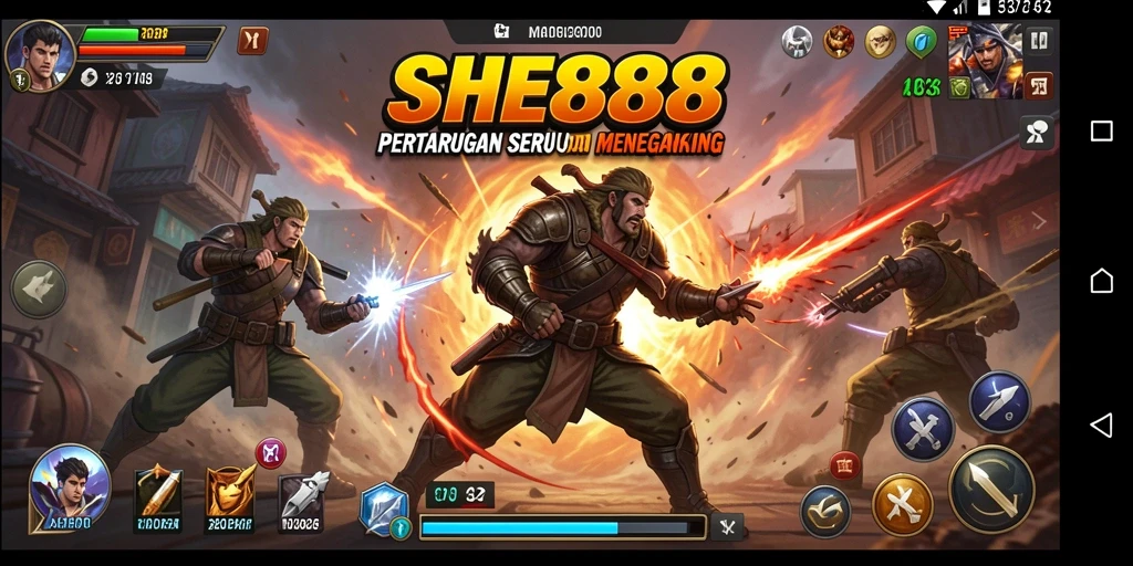 Gameplay Fighting yang seru dan penuh aksi.