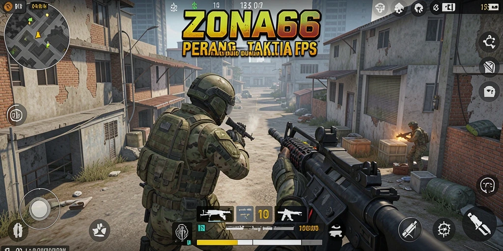 Tangkapan layar menampilkan aksi mendebarkan dalam ZONA66.